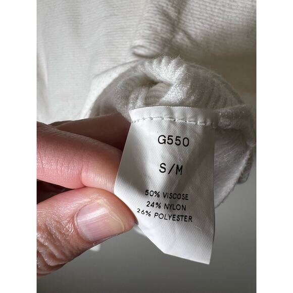 Kerisma Off White Ribbed Poncho Sweater Sz S/M - Picture 3 of 6